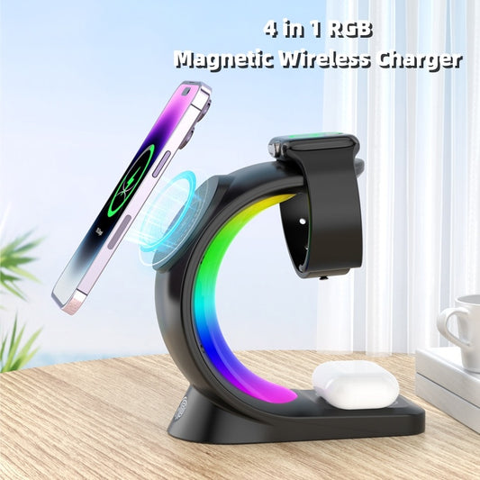⚡ RGB Fast Magnetic Wireless Charger – Quick, Safe & Stylish ✨