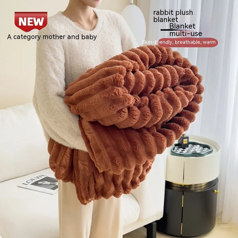 Luxury Soft Rabbit Hair Blanket – Ultra Plush, All-Season Comfort Throw