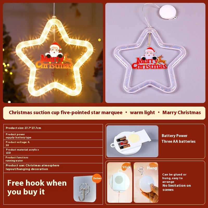 ⭐ Christmas LED Star Pendant Light – Festive Holiday Décor