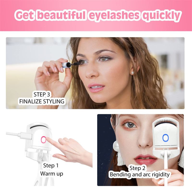 Rechargeable Heated Eyelash Curler – Long-Lasting Curl with Dual Temperature Modes