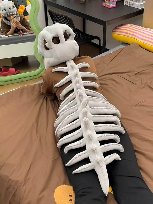 Dinosaur Skeleton Plush Headgear – Fun Cosplay for Kids & Adults ✨