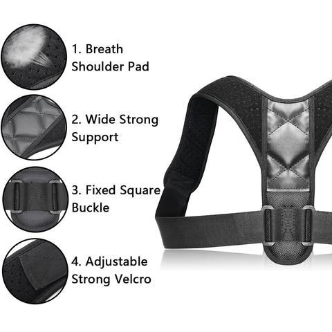 HailiCare Posture Corrector Brace – Back & Shoulder Support Strap