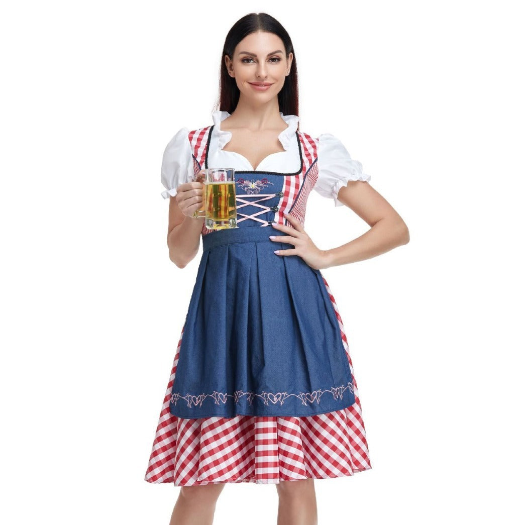 Traditional Oktoberfest Bavarian Dress Set – Elegant Dirndl Outfit for Women (S–XXL)