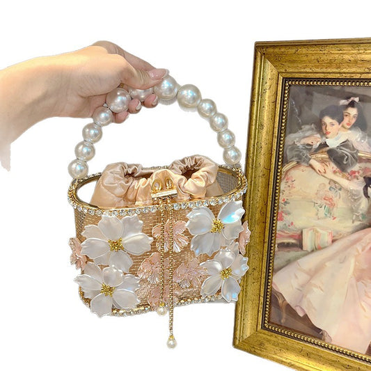 Retro Sunflower Birdcage Handmade Bucket Bag