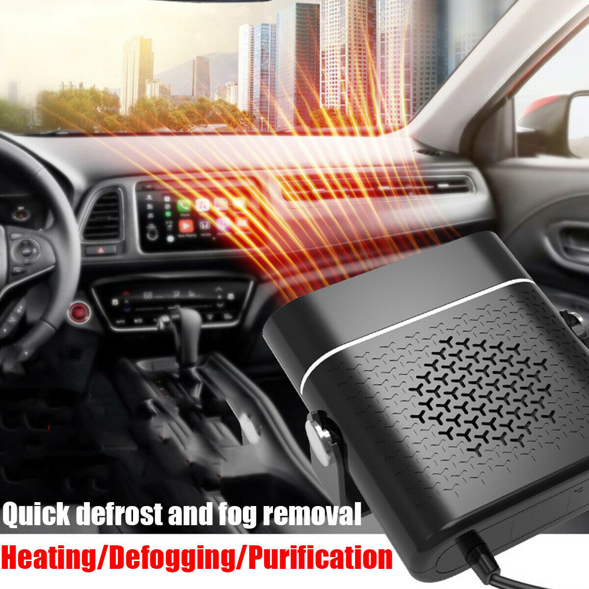 ❄️ 3-in-1 Car Heater, Defroster & Cooler – Clear View & Instant Comfort