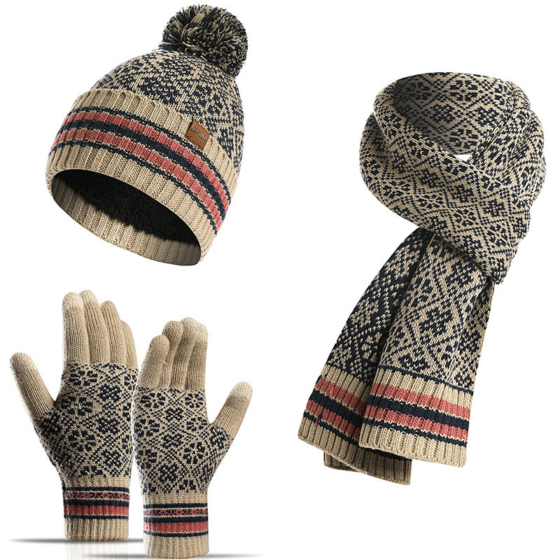 Winter Snowflake 3-Piece Set – Hat, Scarf & Gloves