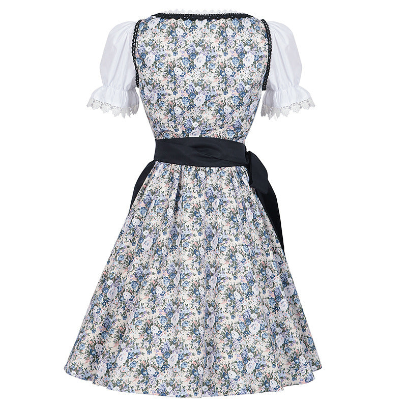 Oktoberfest Beer Maid Costume Dress – Women’s Bavarian Beer Girl Outfit with Apron (S–XXL)