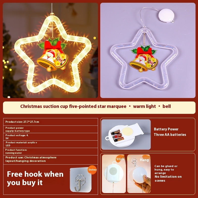 ⭐ Christmas LED Star Pendant Light – Festive Holiday Décor