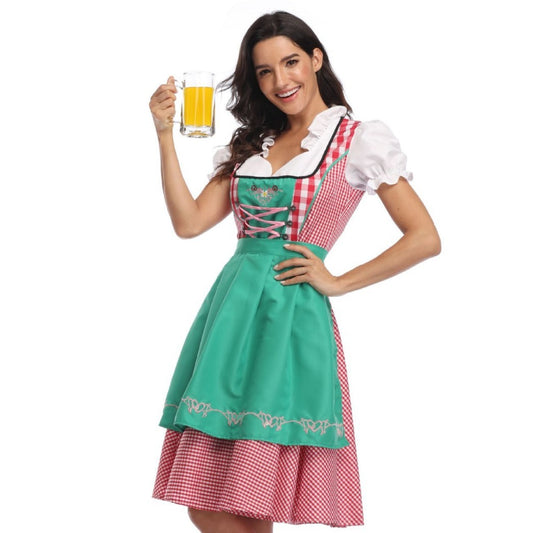 Traditional Oktoberfest Bavarian Dress Set – Elegant Dirndl Outfit for Women (S–XXL)