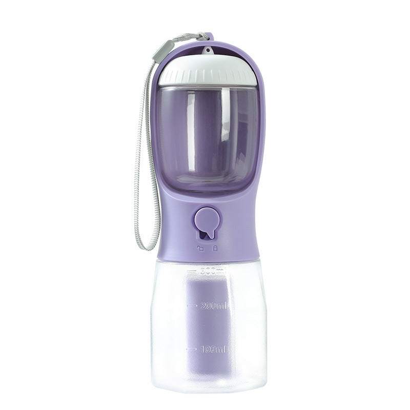 3-in-1 Pet Travel Water Bottle – Water, Food & Waste Bag Dispenser