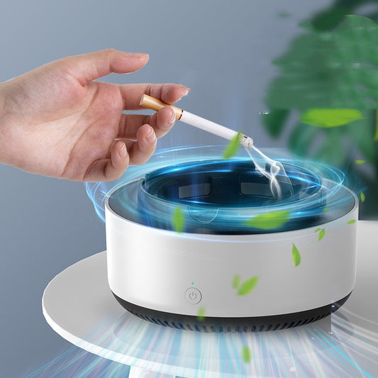 Smokeless Portable Ashtray with Modern Design | Battery-Powered Odor Eliminator