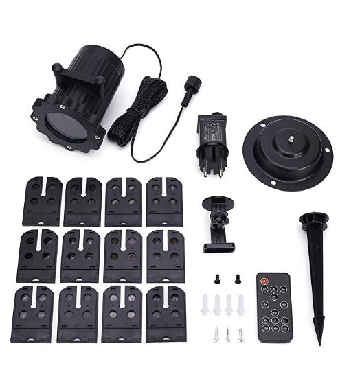 ✨ Holiday LED Projection Lamp – 12 Slide Patterns for Indoor & Outdoor Décor