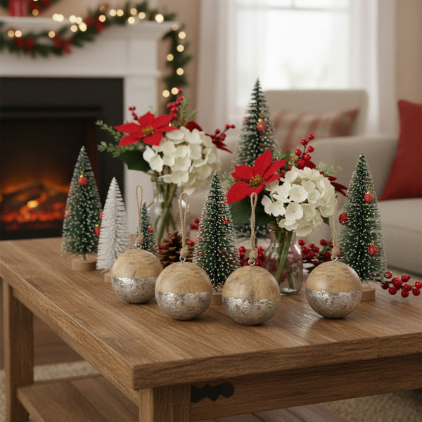 “Brown Wooden Cube Decorative Box – Mini 4x4 Inch Storage & Display”