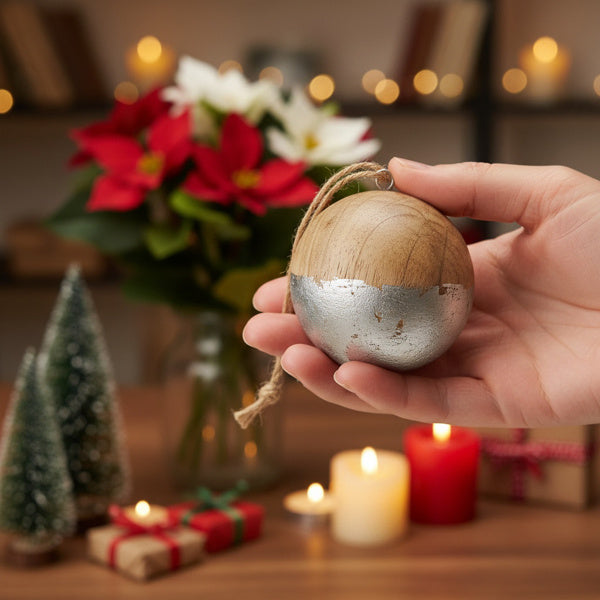 “Brown Wooden Cube Decorative Box – Mini 4x4 Inch Storage & Display”