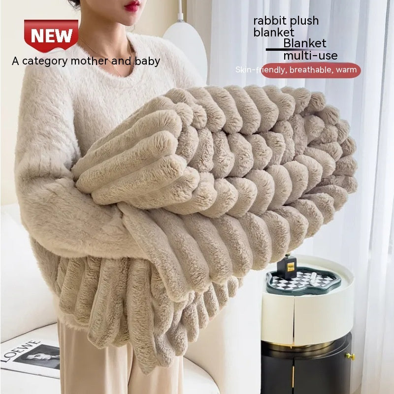 Luxury Soft Rabbit Hair Blanket – Ultra Plush, All-Season Comfort Throw