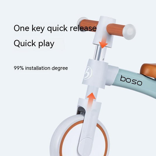 Baby Balance Bike 3 & 4 Wheels Alloy Frame Toddler Ride-On Bike for 0–3 Years Indoor Outdoor First Bike