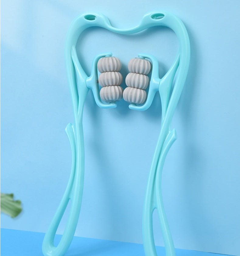 6-Roller Cervical Neck & Body Massager with Jade Scraping Board