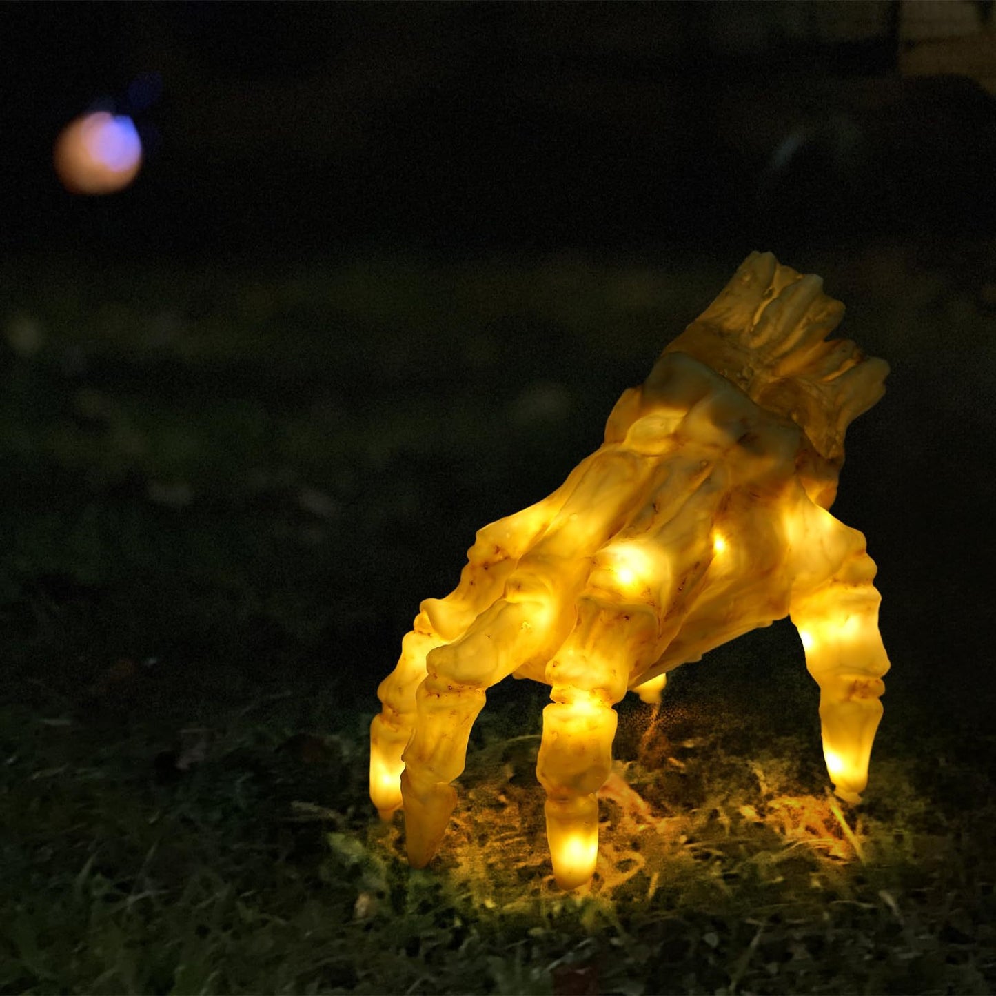 ️ Glowing Walking Zombie Hand – Sound & Touch Activated Halloween Prop