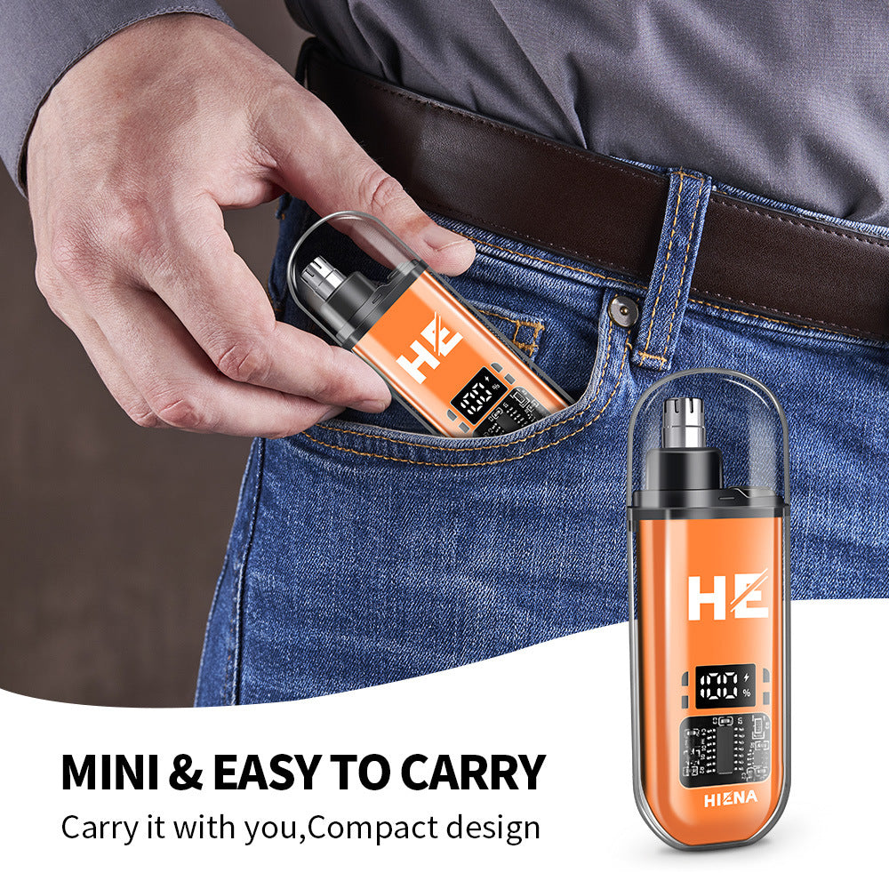 Electric Nose Hair Trimmer Rechargeable Portable Nose & Ear Hair Clipper Washable Head Grooming Tool