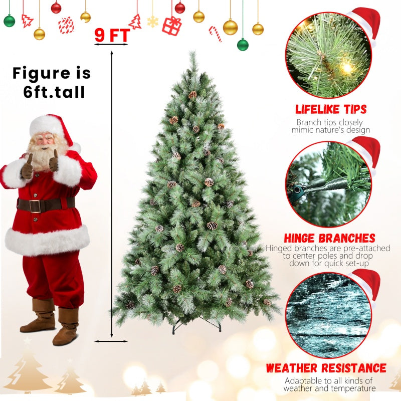 Luxury Pre-Lit Christmas Tree – PVC & Hard Needle Mixed