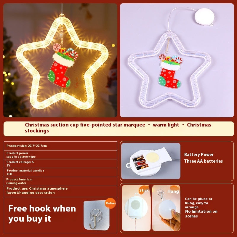 ⭐ Christmas LED Star Pendant Light – Festive Holiday Décor