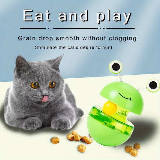 Interactive Cat Tumbler Toy – Feather & Frog Style
