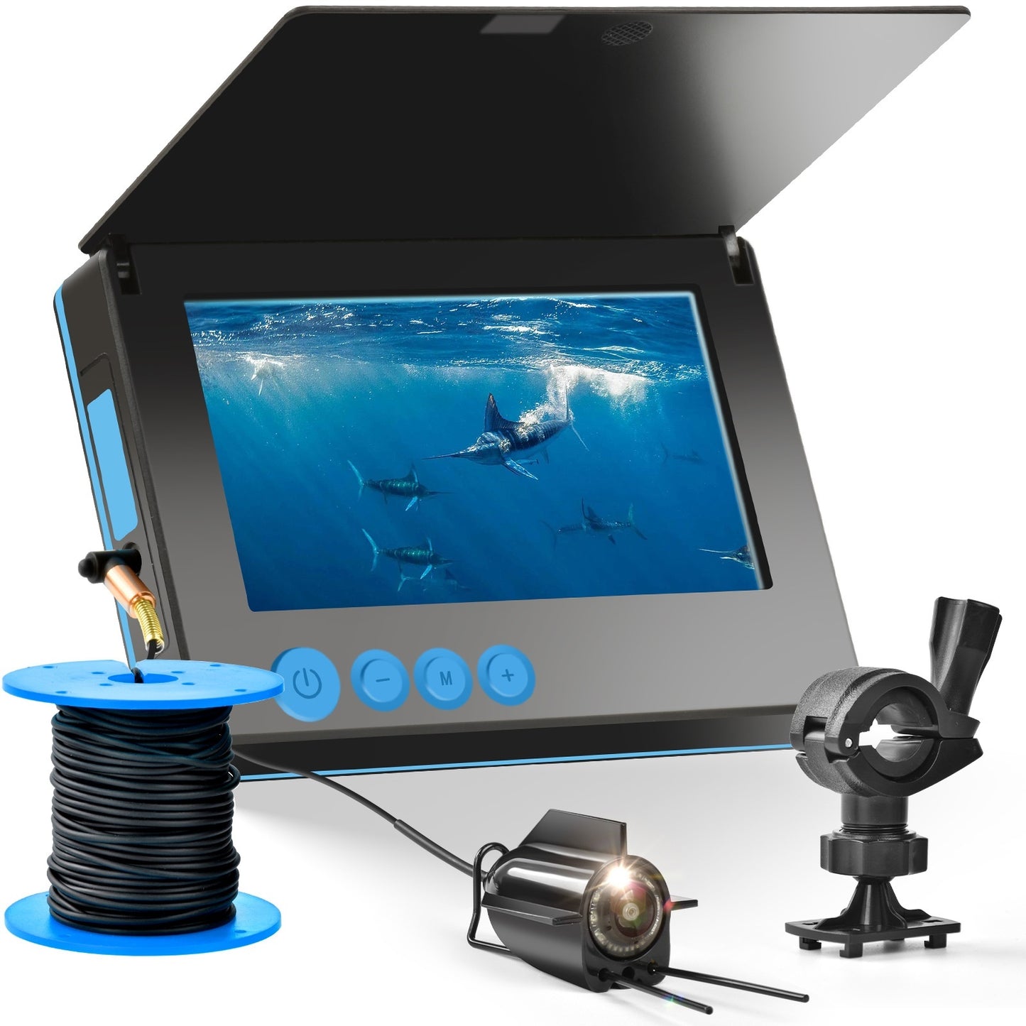 Ultra-Clear Underwater Fish Detector with Night Vision & IPS Screen