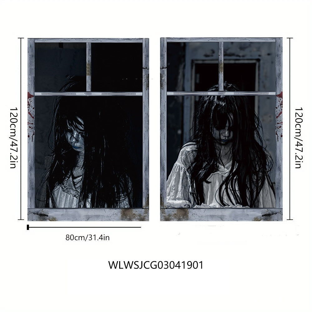 Spooky Halloween Window Covers – Realistic Scary Scenes