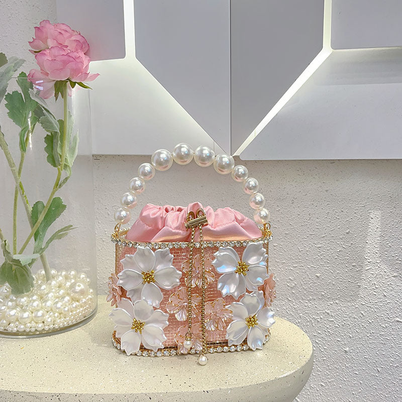 Retro Sunflower Birdcage Handmade Bucket Bag