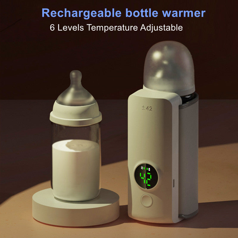 ✨ Portable USB Baby Bottle Warmer – Constant 42°C Heating for On-the-Go Parents