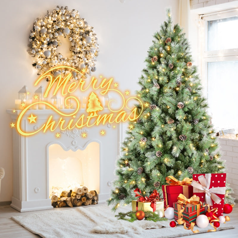 Luxury Pre-Lit Christmas Tree – PVC & Hard Needle Mixed