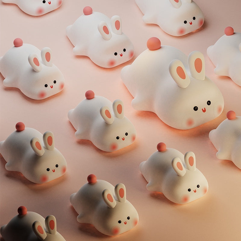 Cute Silicone Night Light – Touch Control, Rechargeable & Kid-Safe ✨