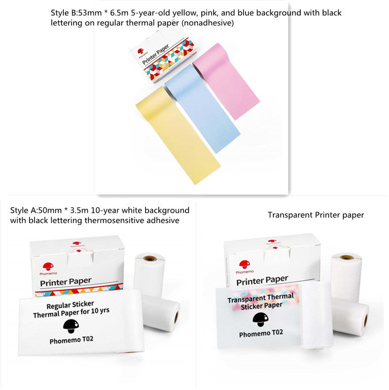 Phomemo T02 Mini Pocket Printer – Inkless Bluetooth Thermal Printer