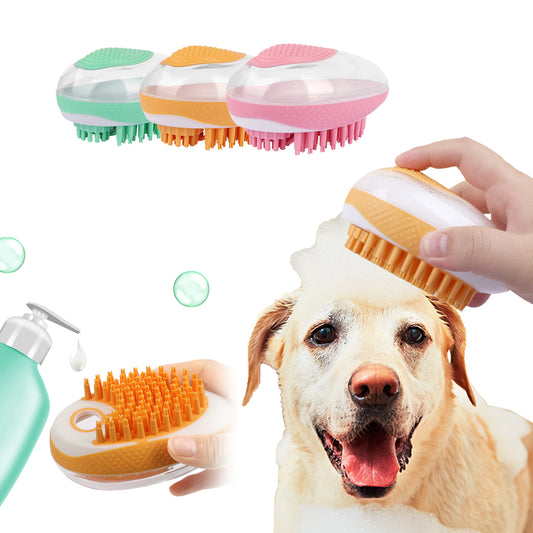✨ 2-in-1 Pet Bath & Massage Brush – Gentle Grooming for Cats & Dogs