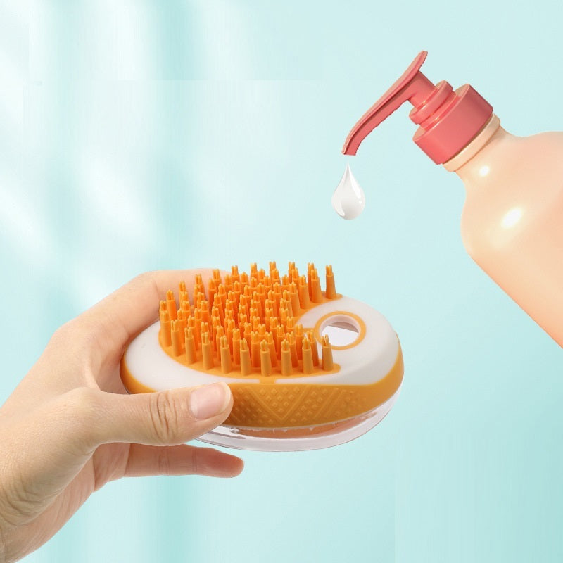 ✨ 2-in-1 Pet Bath & Massage Brush – Gentle Grooming for Cats & Dogs