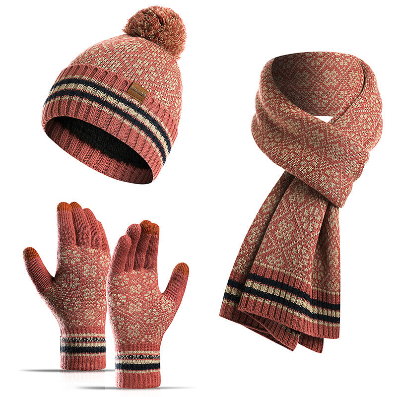 Winter Snowflake 3-Piece Set – Hat, Scarf & Gloves