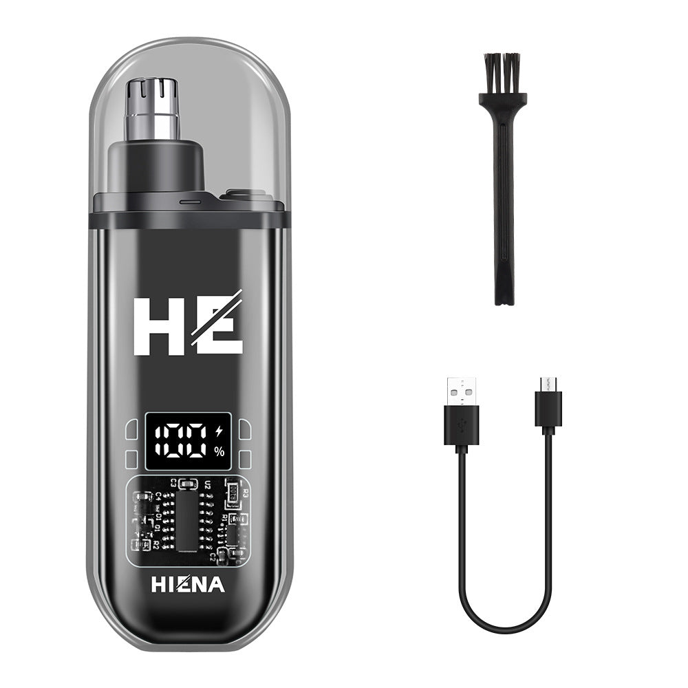 Electric Nose Hair Trimmer Rechargeable Portable Nose & Ear Hair Clipper Washable Head Grooming Tool