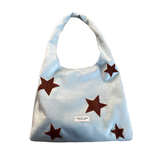 Korean-style Star-embroidered Single-shoulder Bag Large-capacity Plush Tote Bag