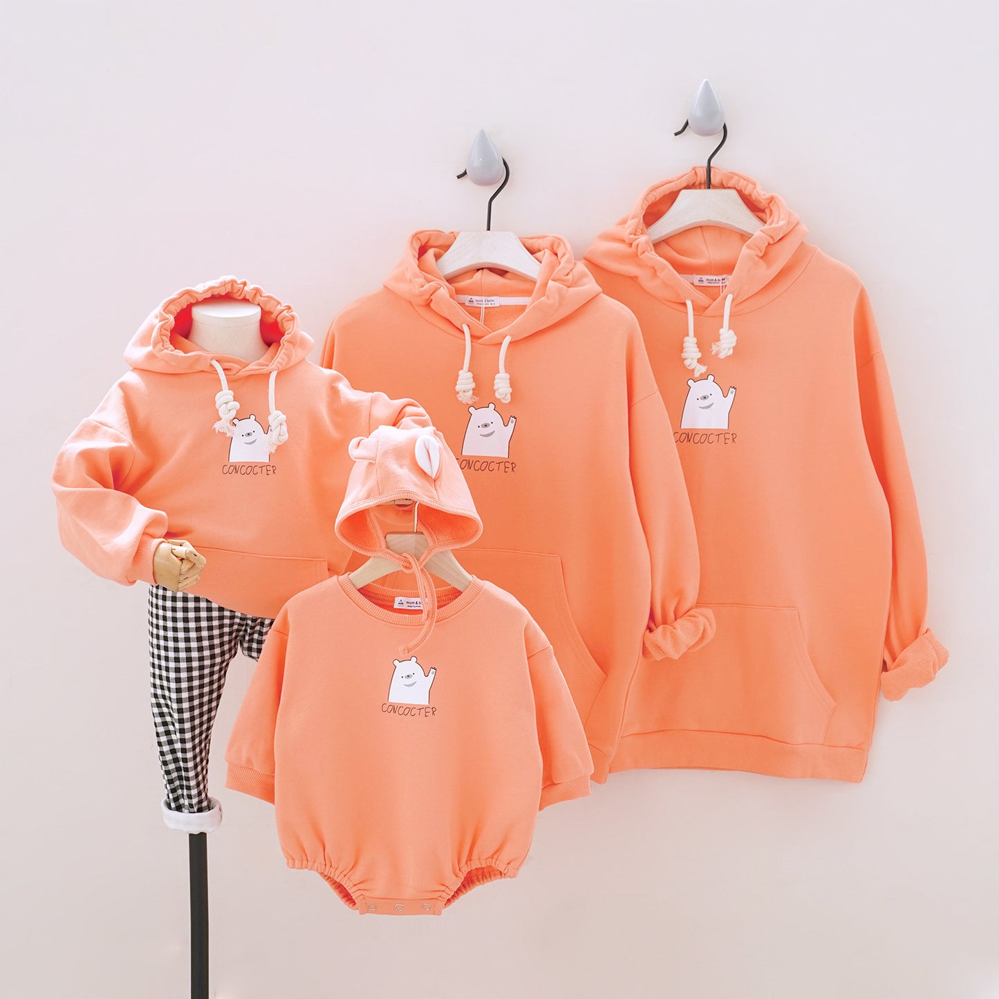 Autumn And Winter Parent-child Wear Hooded Sweater Couple Wear