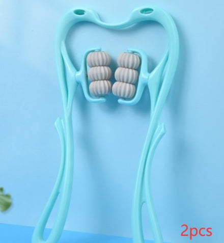 6-Roller Cervical Neck & Body Massager with Jade Scraping Board