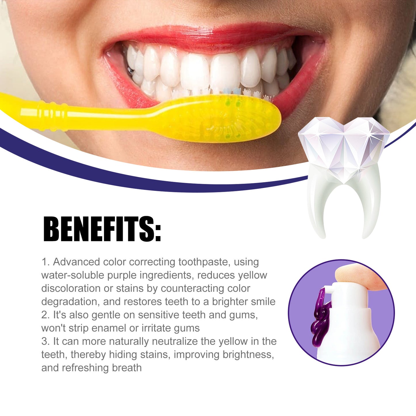 ✨ V34 Purple Toothpaste – Brighten Your Smile Naturally ✨