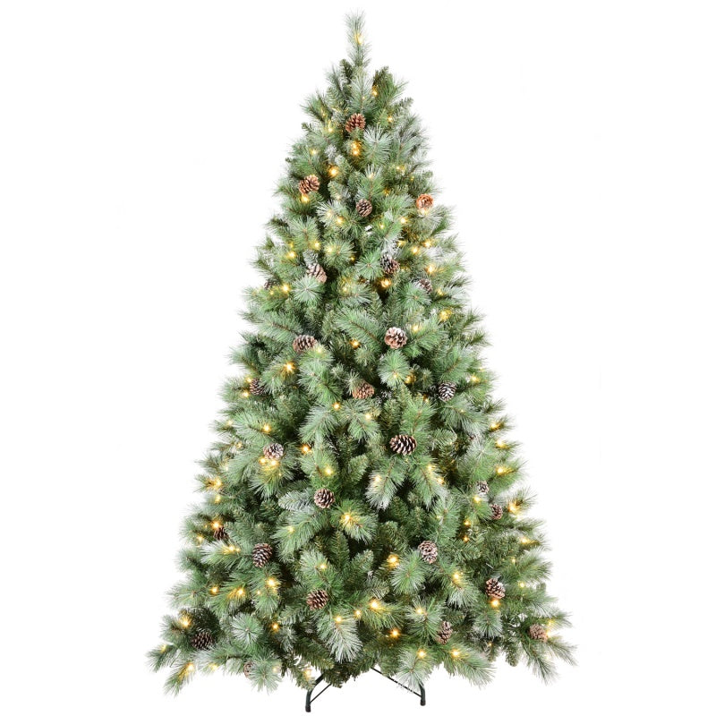 Luxury Pre-Lit Christmas Tree – PVC & Hard Needle Mixed