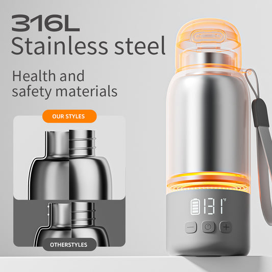 Portable Wireless Thermostatic Cup Electric Heating MugKettle With Temperature Control For Babies