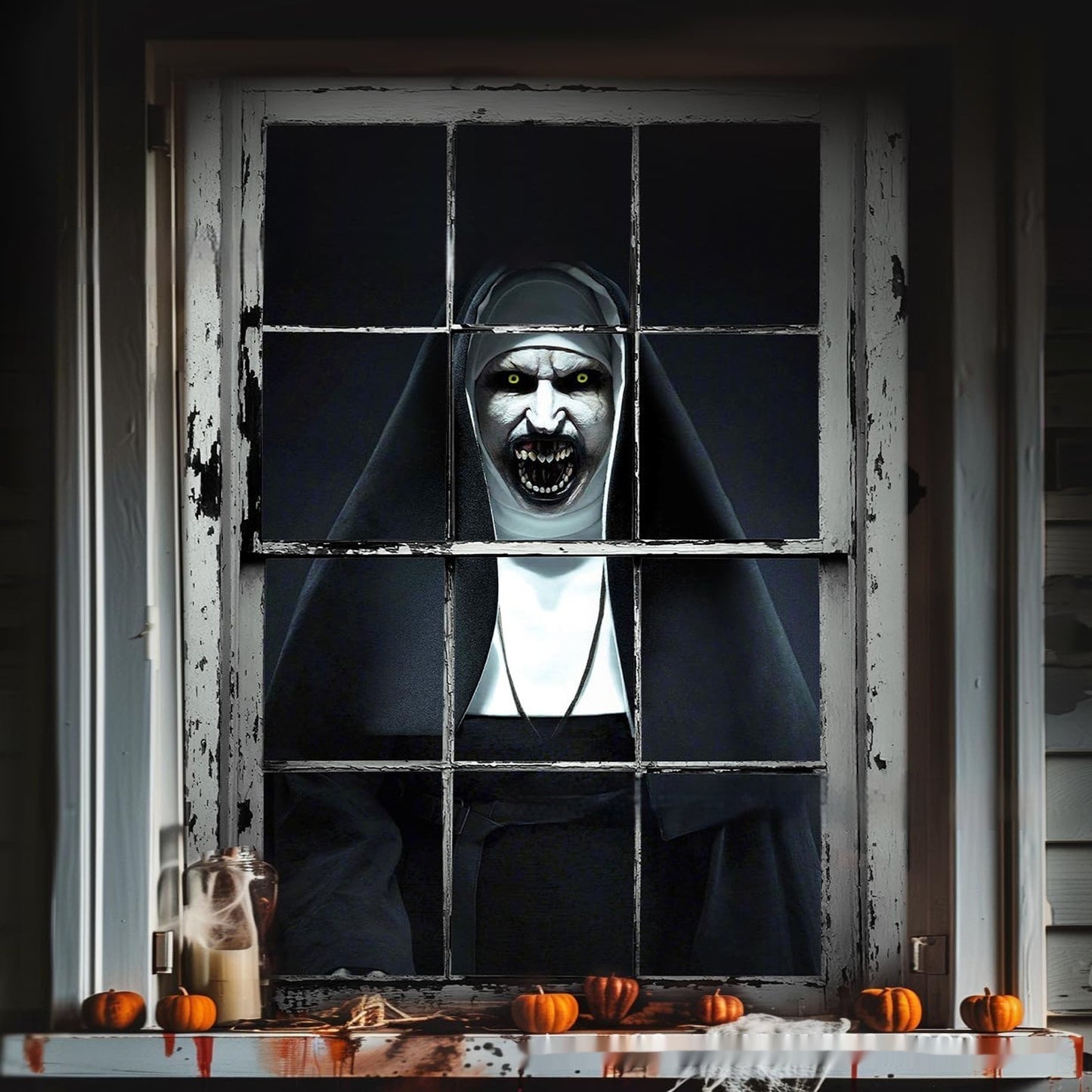 Spooky Halloween Window Covers – Realistic Scary Scenes