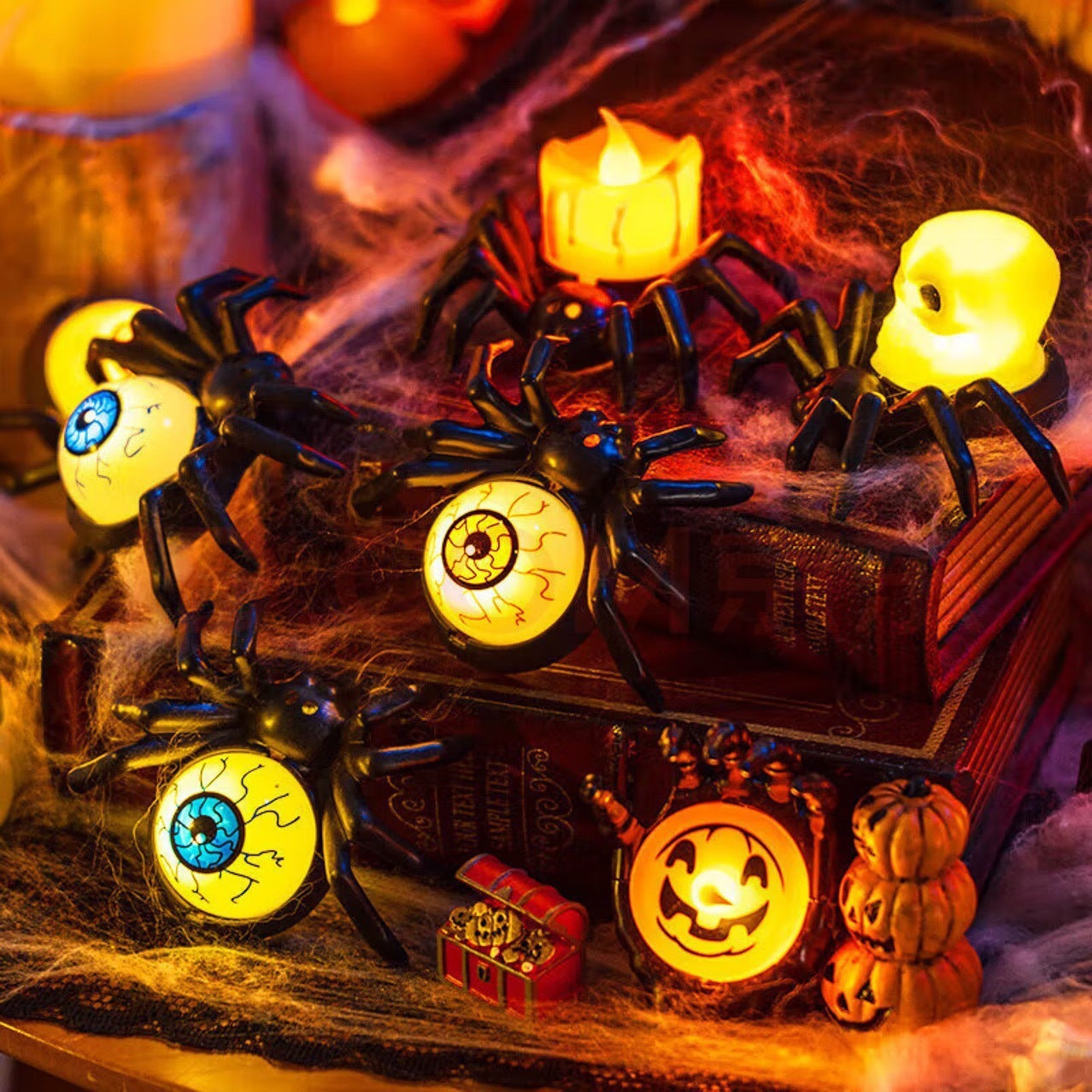 2025 New Halloween LED Light – Spooky Pumpkin & Creepy Candle Designs